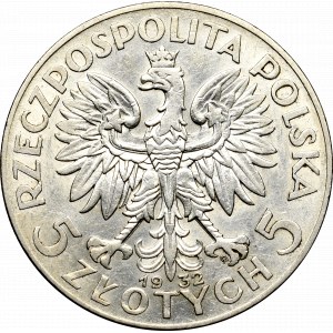 II Rzeczpospolita, 5 złotych 1932 (z zm.) Głowa kobiety