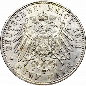 Germany, Bayern, 5 mark 1911