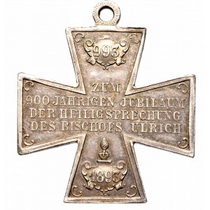 Deutschland, Kreuz zum 900. Jahrestag der Heiligsprechung von Bischof Udalrik, Verteidiger von Augsburg 1893