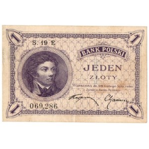 II RP, 1 złoty 1919 S. 19 E