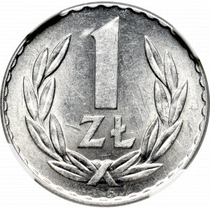 PRL, 1 Zloty 1966 - NGC MS62