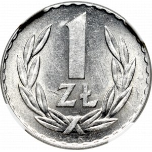 PRL, 1 zloty 1966 - NGC MS62