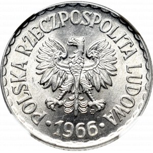 PRL, 1 złoty 1966 - NGC MS62
