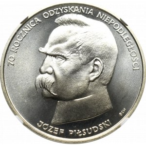 PRL, 50.000 złotych 1988 Piłsudski - NGC MS67