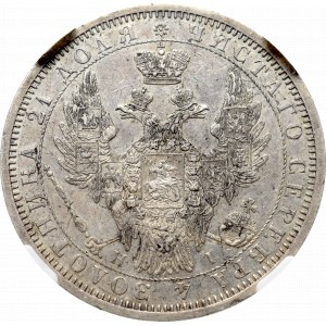 Russia, Nicholas I, Rouble 1853 HI - NGC AU50
