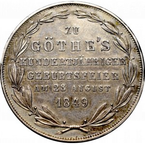 Niemcy, Frankfurt, 2 Guldeny 1849 - 100-lecie urodzin Goethe'go