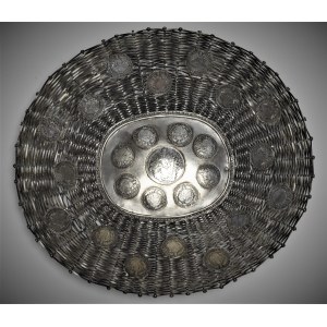 Austria, Silver Bread Basket with coins