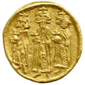 Byzantine, Heraclius, Hreclius Constantinus and Heraclonas, Solidus without date, Constantinople