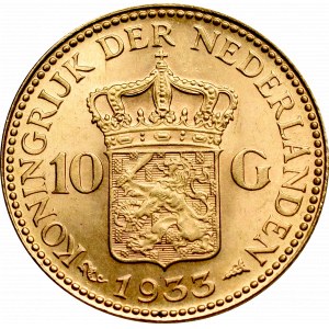 Holandia, 10 guldenów 1933