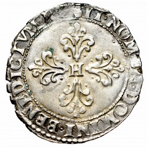 France, Henri III, 1/2 franc 1591, Touluse