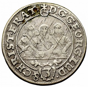 Schlesien, Liegnitz-Brieg Duchy, Georg, Ludovic and Christian, 3 krezuer 1657 EW, Brieg