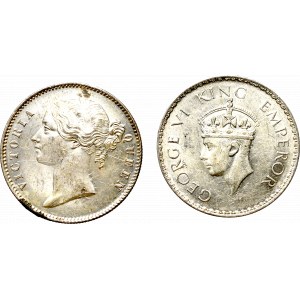 Indie, Zestaw 1 Rupia 1840 i 1 rupia 1941