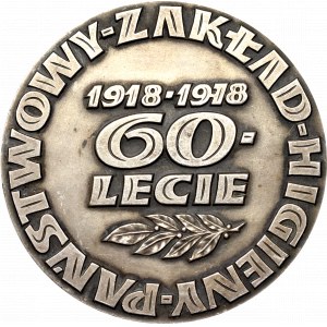 PRL, Medal 60-lecie Państwowego Zakładu Higieny 1978 - SREBRO
