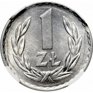 PRL, 1 złoty 1968 - rzadki - NGC MS65