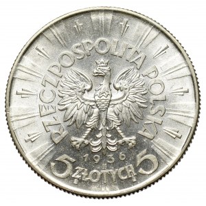 Zweite Polnische Republik, 5 Zloty 1936 Piłsudski