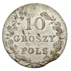 Powstanie Listopadowe, 10 groszy 1831 - rzadkie bez kropki