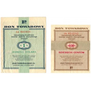 Pewex, 1 dolar 1960 - Cd i 10 centów 1960 Db