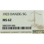 Free City of Danzig, 5 gulden 1923 - NGC MS63