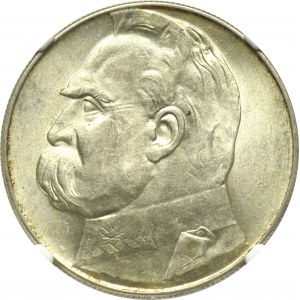 II Rzeczpospolita, 10 złotych 1936 Piłsudski - NGC MS62