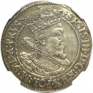 Sigismund III, 18 groschen 1615, Danzig - new portrait NGC Au details