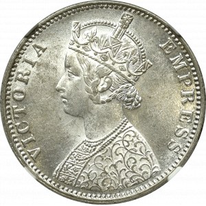 Indie brytyjskie, 1 Rupia 1900, Bombay - NGC MS62