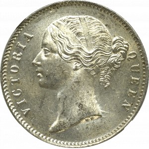 Indie brytyjskie, 1 Rupia 1840 - 27 jagódek NGC MS63