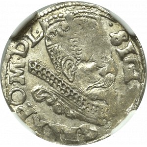 Zygmunt III Waza, Trojak 1598, Wschowa - nieopisany NGC MS62