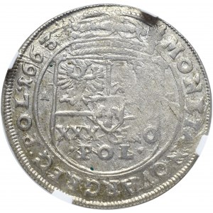 Jan II Kazimierz, Tymf 1663, Bydgoszcz - nieopisany SALVSS/MONETA NGC MS61