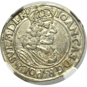 Jan II Kazimierz, Ort 1662, Toruń - NGC MS63