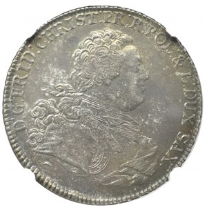 Saksonia, Fryderyk Krystian, Talar 1763, Drezno - NGC AU58