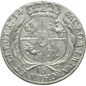 Germany, Saxony, Friedrich August II, 18 groschen 1754, Leipzig