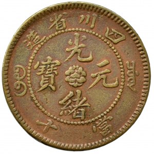 Chiny, Syczuan, Guangxu, 10 cash bez daty (1903-1905)