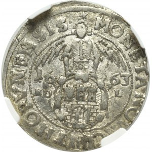 John II Casimir, 18 groschen 1663, Thorn - NGC MS64