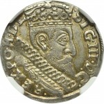 Sigismund III, 3 groschen 1597, Bromberg - NGC MS64