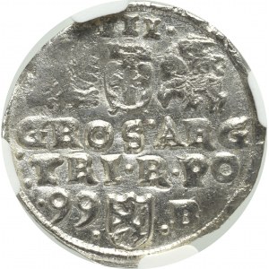 Zygmunt III Waza, Trojak 1599, Bydgoszcz - nieopisany - NGC MS65 (MAX)