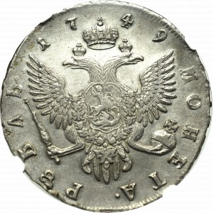 Russia, Elisabeth, Rouble 1749 - NGC XF Details