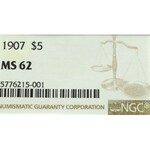 USA, 5 dollars 1907 - NGC MS62