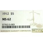 USA, 5 dollars 1912 - 96 NGC MS62