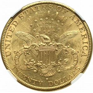 USA, 20 dolarów 1894 San Francisco - NGC UNC Det.