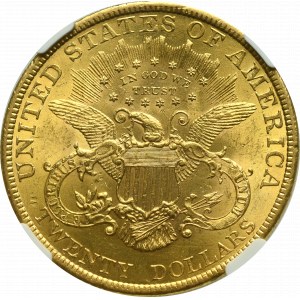 USA, 20 dolarów 1900 Filadelfia - NGC MS61