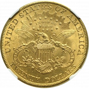 USA, 20 dolarów 1904 Filadelfia - NGC MS62