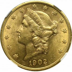 USA, 20 dollars 1902 - NGC MS60