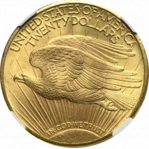 USA, 20 dolarów 1924 - NGC MS63