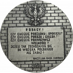 PRL, Medal wybity w 70. rocznicę Powstania Wielkopolskiego 1988 - Nakł 15 egz