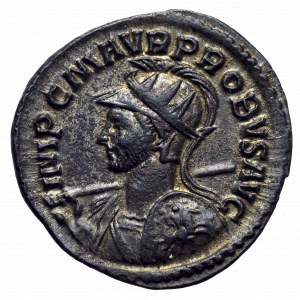 Cesarstwo Rzymskie, Probus, Antoninian Lugdunum - cesarz na tarczy