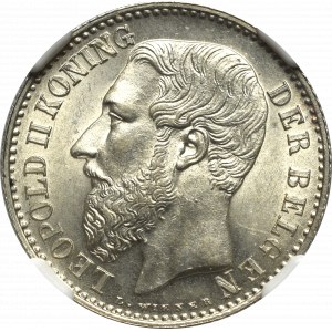 Belgium, 1 franc 1887 - NGC MS62