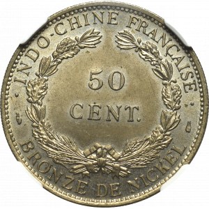 French Indochina, 50 cents 1946 Essai - NGC MS65