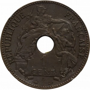 Indochiny francuskie, 1 Cent 1896 PIEFORT ESSAI ! - NGC MS65 BN