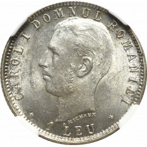 Romania, 1 Leu 1906 - NGC MS63
