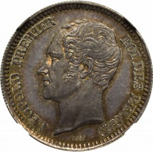 Belgia, 1 frank 1859 Essai - NGC MS65